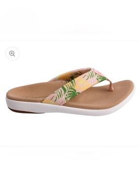 $75 Waco Shoe Company Victoria Tropical Blush Comfort Flip Flop Sandal NWT
